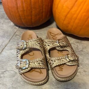 brand new gold Sam Edelman “birkenstock” type sandals